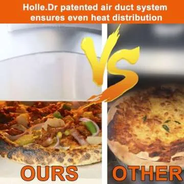 Hello. Dr 13" Wood Fired Pizza Oven Outdoor - Portable Wood Pellet Pizza Oven with Foldable Legs - Countertop Pizza Oven with Built-in Thermometer,Pizza Cutter & Carry Bag, Ideal for Outside Backyard