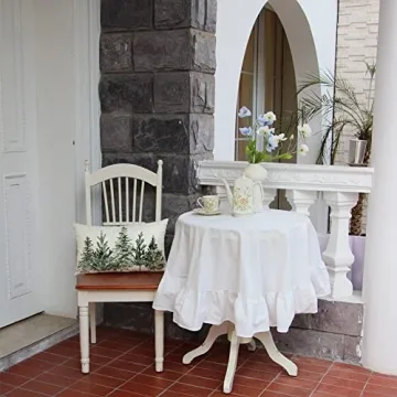 Christmas Winter Trees Lumbar Throw Pillow Cover 12x20 Inch