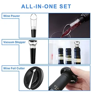 Dodiff Electric Wine Opener Set for Easy Cork Removal