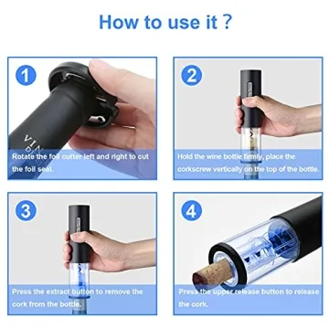 Dodiff Electric Wine Opener Set for Easy Cork Removal