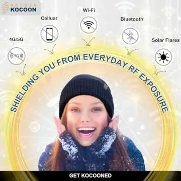 Golden Kocoon Beanie - EMF Protection & Eco-Friendly Design