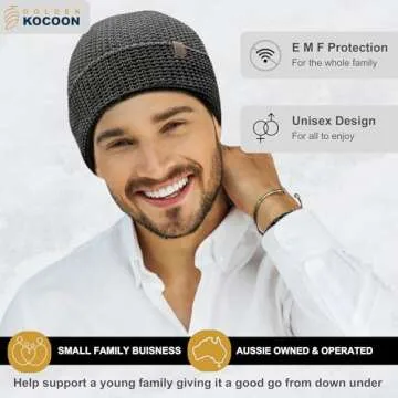 Golden Kocoon Beanie - EMF Protection & Eco-Friendly Design
