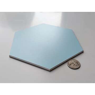 Avant Decor | 30 Tiles | Stone Composite Hexagon Solid Color | Peel and Stick Kitchen Backsplash Tiles | Stick On Wall Tiles | Easy DIY Installation | 6” x 6.9”