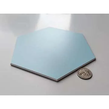 Avant Decor | 30 Tiles | Stone Composite Hexagon Solid Color | Peel and Stick Kitchen Backsplash Tiles | Stick On Wall Tiles | Easy DIY Installation | 6” x 6.9”