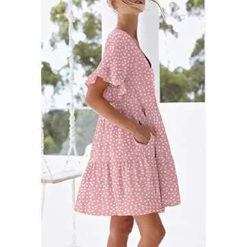 Stylish nclook Women's Casual Summer Dress with Pockets