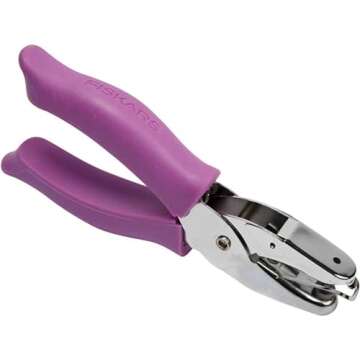 Fiskars 23517097J Circle Hand Punch, 1/8 Inch, Purple , Pink