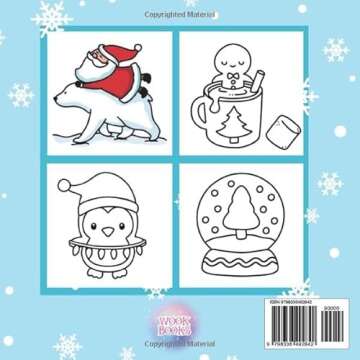 Bold and Easy Cute Christmas Coloring Book: Big and Simple Designs for Relaxing and Stress-Free Colo...