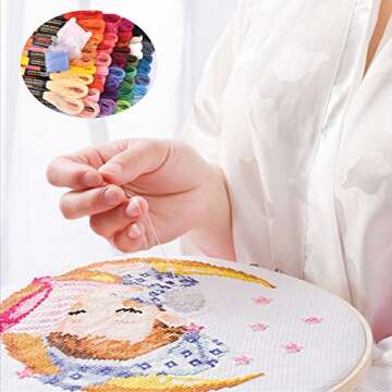 200 Skeins Embroidery Floss - Vibrant Colors for Crafts