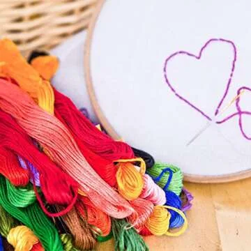 200 Skeins Embroidery Floss - Vibrant Colors for Crafts