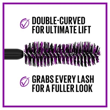 Maybelline The Falsies Lash Lift Washable Mascara Volumizing, Lengthening, Lifting, Curling, Multiplying, Eye Makeup, Ultra Black, 1 Count