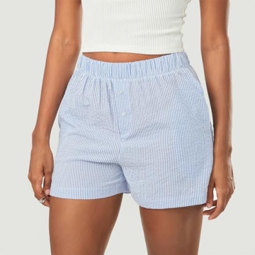 Stylish JINZIYINZI Y2K Plaid Lounge Shorts for Summer