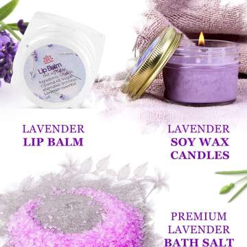 Organic Lavender Spa Gift Basket for Her