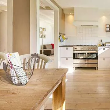 Rustic Chicken Wire Egg Basket for Home Kitchen Decor