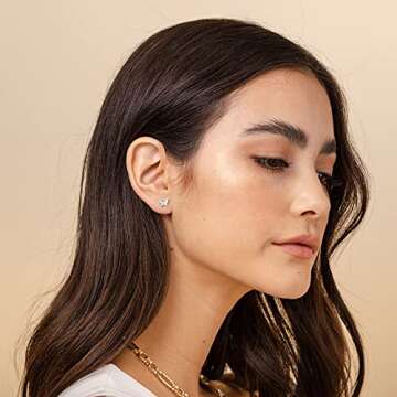 PAVOI 14K White Gold Plated 925 Sterling Silver Post Butterfly Earrings | Womens Butterfly Earrings | Gold Plated Womens Earrings