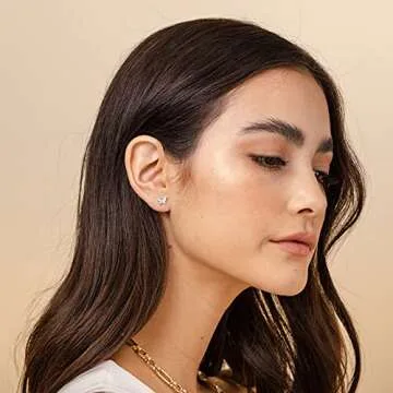 PAVOI 14K White Gold Plated 925 Sterling Silver Post Butterfly Earrings | Womens Butterfly Earrings | Gold Plated Womens Earrings