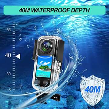 Waterproof Case for Insta 360 one X3 Action Camera, Underwater Diving Protective Housing 40M with Br...