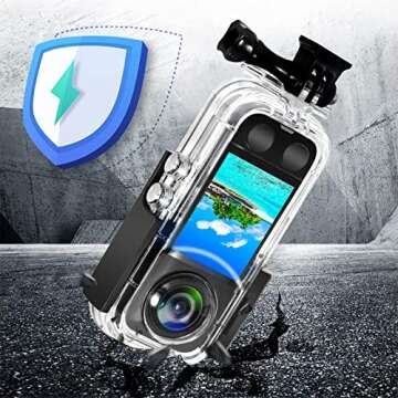 Waterproof Case for Insta 360 one X3 Action Camera, Underwater Diving Protective Housing 40M with Bracket Accessories