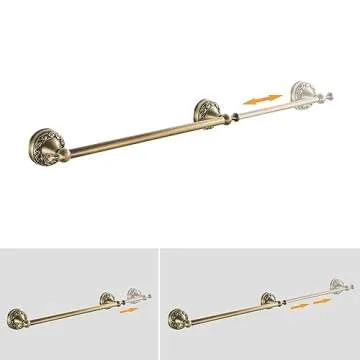 Antique Bronze Adjustable Towel Bar for Stylish Bathrooms