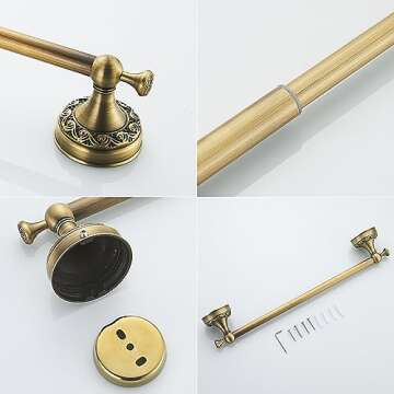 Antique Bronze Adjustable Towel Bar for Stylish Bathrooms