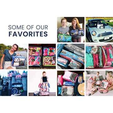 Clear Travel Packing Cubes Set of 4 for Carry On (XS, Small, Medium, Large) / See-Through Clothes Organizer Dividers for Suitcase/Transparent Vinyl PVC Cell Pouches for Luggage (Turquoise)