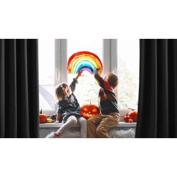 Deconovo Blackout Curtains for Bedroom–Thermal Insulated, Noise-Reducing, Energy-Efficient Drapes ...