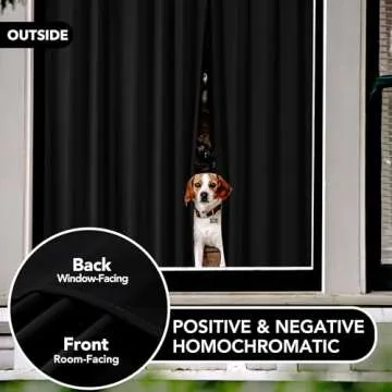 Deconovo Blackout Curtains for Bedroom–Thermal Insulated, Noise-Reducing, Energy-Efficient Drapes for Privacy & Soundproofing–Ideal for Parents, Seniors–42W x 63L Inch, Black, 2 Panels