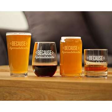 Funny Stemless Wine Glass for Accountants - 17 Oz Gift