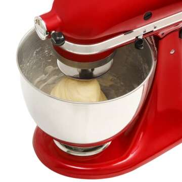 Lawenme Stainless Steel Dough Hook Attachment for KitchenAid 4.5-5 Quart Tilt-Head Stand Mixer, K45DH Dough Hook Replacement for KSM90 and K45, Mixer Parts Accessories…