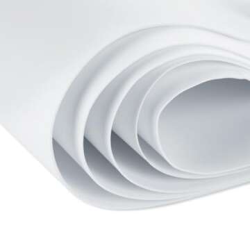 ABuff 40PCS White EVA Foam Sheets 1mm Thick 15.7 x 11.8 Inch Handcraft Foam Paper for Crafts and Arts, EVA Foam Sheets for Card Making, Crafts DIY Projects, Classroom, Scrapbooking