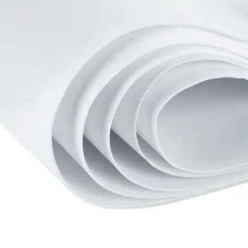ABuff 40PCS White EVA Foam Sheets 1mm Thick 15.7 x 11.8 Inch Handcraft Foam Paper for Crafts and Arts, EVA Foam Sheets for Card Making, Crafts DIY Projects, Classroom, Scrapbooking