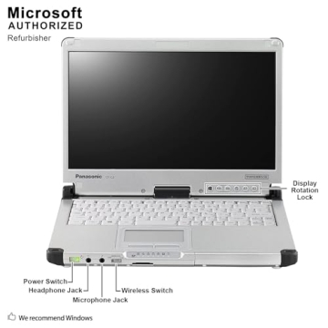 Renewed Panasonic Toughbook CF-C2 Rugged Laptop i5 8GB RAM