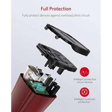 BESTEK 200W Power Inverter, Car Plug Adapter Outlet Converter with Dual 4.5A USB Charging Ports, Cup Holder Car Charger with Cigarette Lighter Socket for Laptop, Computer (Cola Red)