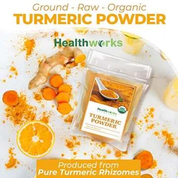 Healthworks Turmeric Powder (32 Ounces / 2 Pounds) | Ground Raw Organic | Curcumin & Antioxidants | Keto, Paleo, Vegan, Non-GMO