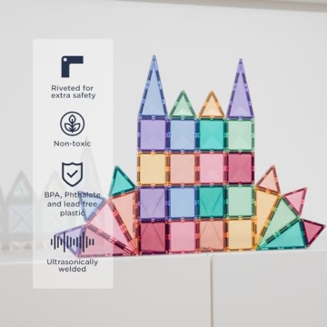 Connetix Pastel Mini Pack 32 Magnetic Tiles Creative Play