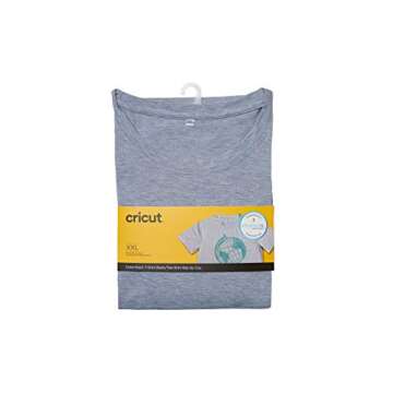 Cricut Men's T-Shirt Blank, Round Neck Grey, XXL - Perfect for Customization