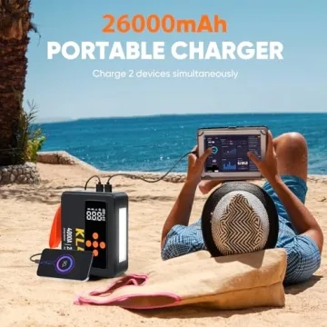 Multi-Function Jump Starter with Air Compressor and Power Bank