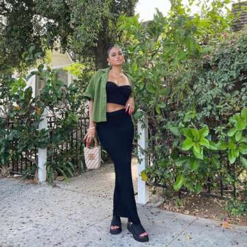 DOBOYG Platform Sandals for Women, Slip On Peep Toe Wedge Heeled Sandals Beach Slides