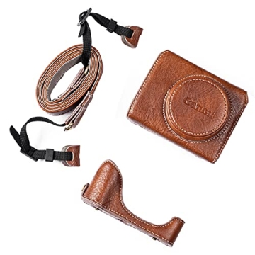 Vintage Leather Camera Case for Canon PowerShot G7X Series - Stylish & Protective