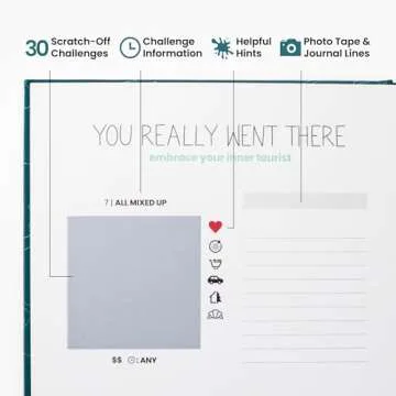 The Adventure Challenge Travel Edition, 30 Fun & Exciting Scratch-Off Experiences to Elevate Your Trip, Adventure and Travel Book for Couples, Anniversary or Wedding Gift