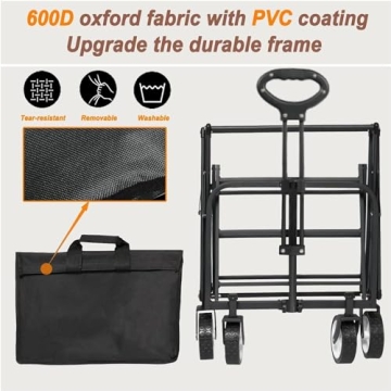 Heavy Duty Collapsible Folding Wagon for Outdoor Use