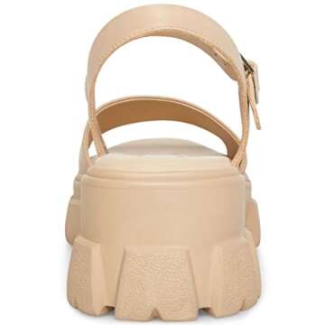 Steve Madden Women's Tazia Sandal, Tan Leather, 10