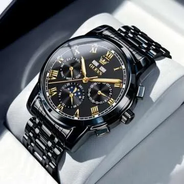 OLEVS Mens Automatic Watches - Luxury Mechanical Stainless Steel Timepieces