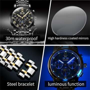 OLEVS Mens Luxury Automatic Watch - Stylish & Waterproof