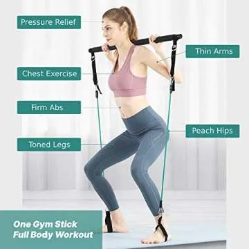 Artoflifer Pilates Bar Kit - Portable Full Body Workout