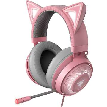 Razer Kraken Kitty RGB Gaming Headset - Quartz Pink