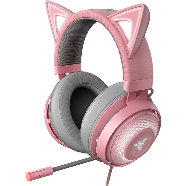 Razer Kraken Kitty RGB Gaming Headset - Quartz Pink
