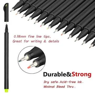 36 Colors Journal Planner Pens, Colored Fine Point Markers Drawing Pens Porous Fineliner Pen for Writing Note Taking Calendar Agenda Coloring - Art School Office Supplies