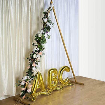 Efavormart 8 Ft Gold Triangular Wedding Arch for Decoration