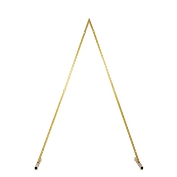 Efavormart 8 Ft Gold Triangular Wedding Arch for Decoration