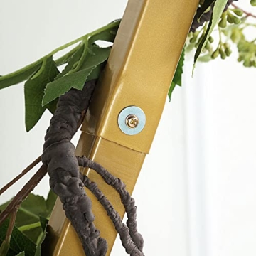 Efavormart 8 Ft Gold Triangular Wedding Arch for Decoration